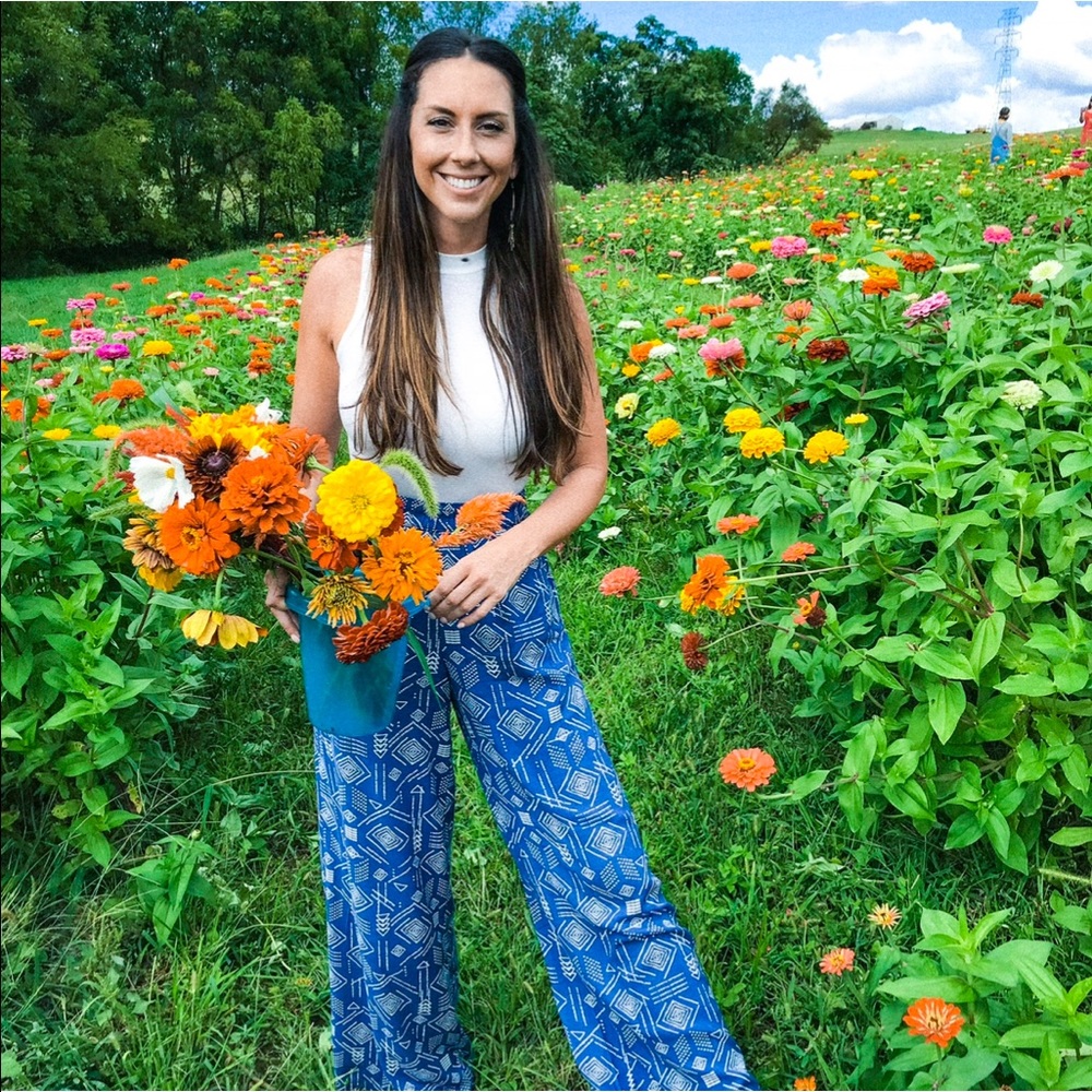 Wide Leg Printed Pants